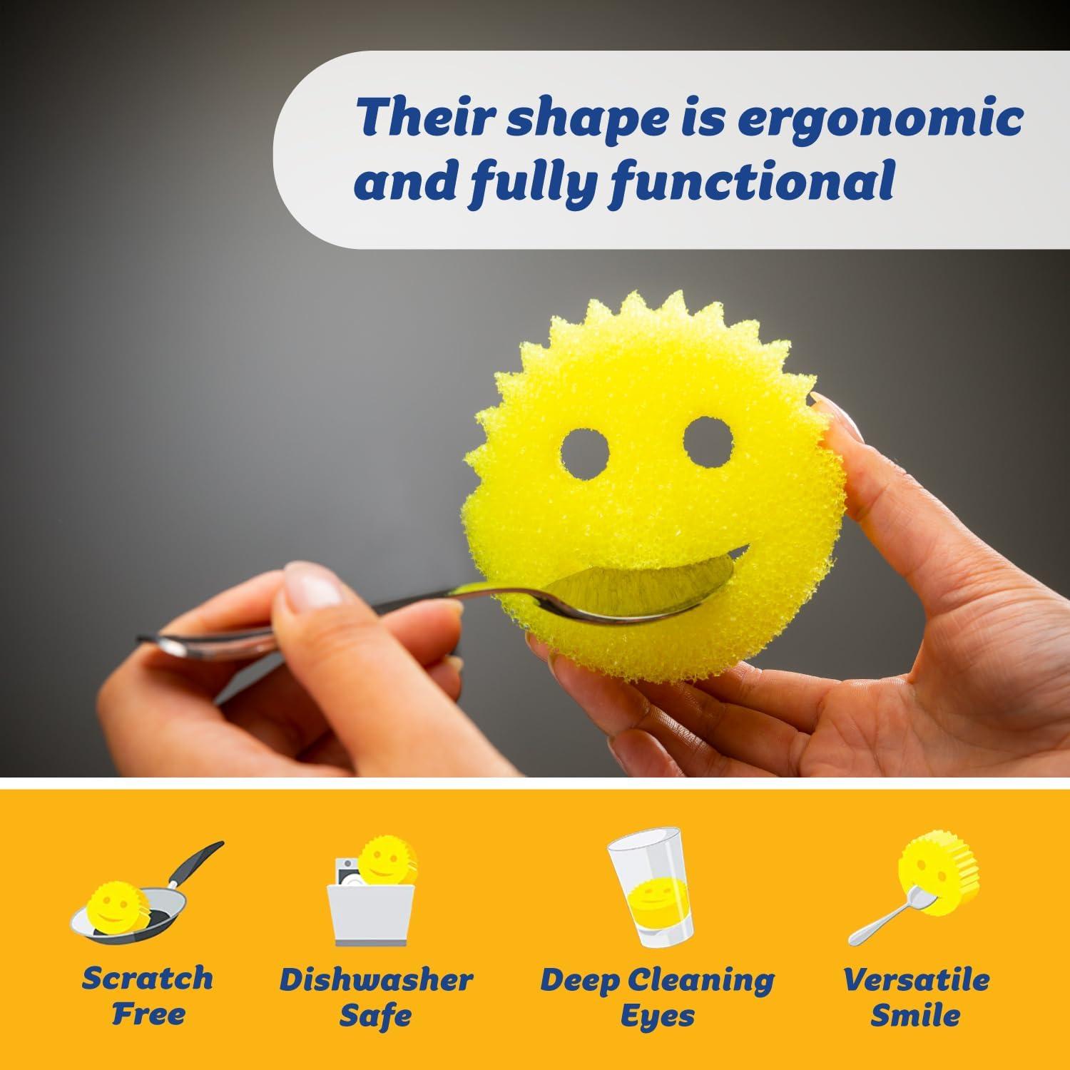 image:imageScrub Daddy 4 Scrub Daddy Sponges amp 4 Scrub Mommy Kitchen Sponges ScratchFree for Dishes amp Multipurpose Cleaning BPA Free amp Made with Polymer Foam Stain amp Odor Resistant 8 Pack8 Count Pack of 2