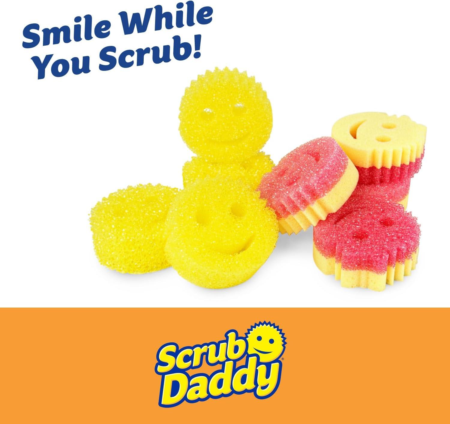image:imageScrub Daddy 4 Scrub Daddy Sponges amp 4 Scrub Mommy Kitchen Sponges ScratchFree for Dishes amp Multipurpose Cleaning BPA Free amp Made with Polymer Foam Stain amp Odor Resistant 8 Pack8 Count Pack of 2