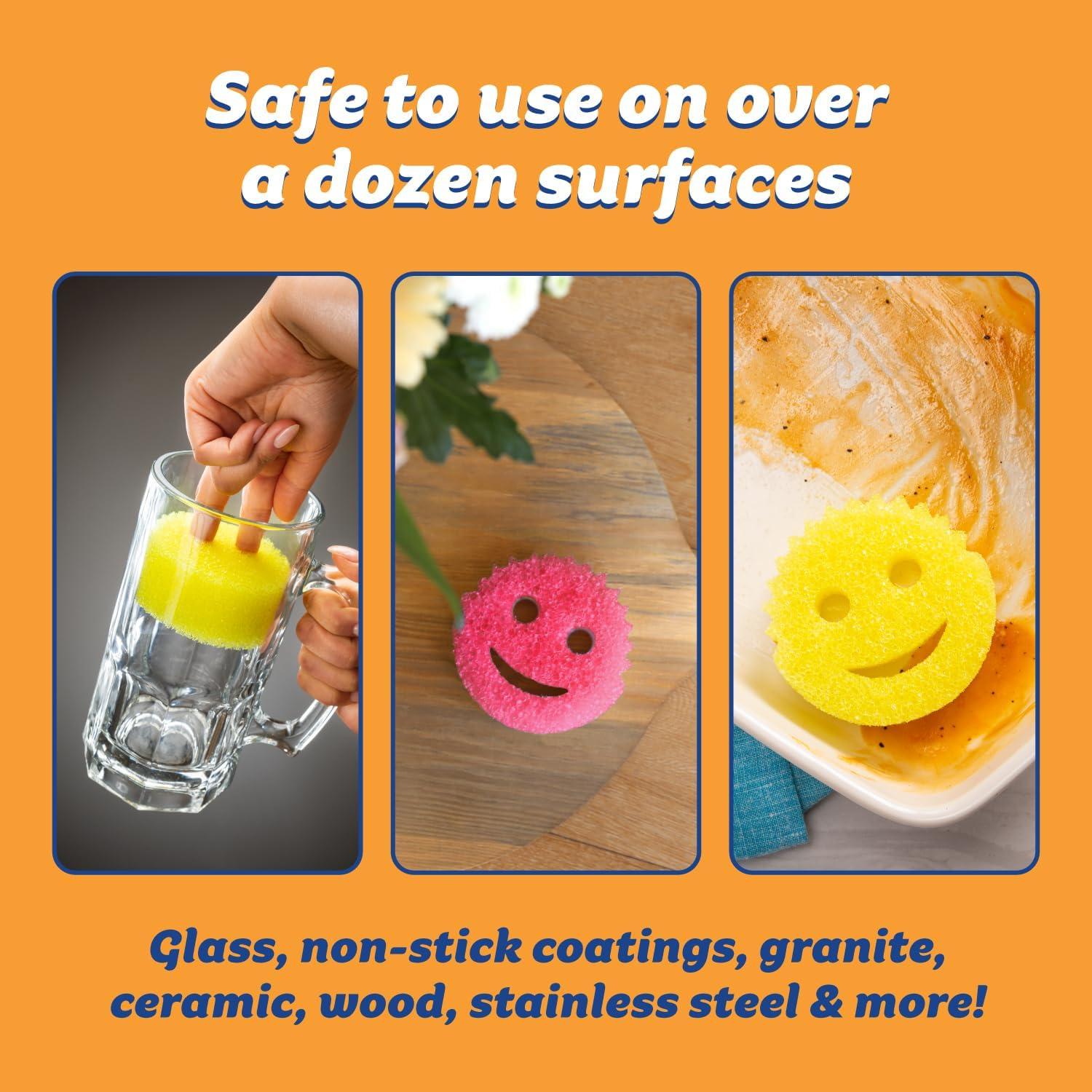 image:imageScrub Daddy 4 Scrub Daddy Sponges amp 4 Scrub Mommy Kitchen Sponges ScratchFree for Dishes amp Multipurpose Cleaning BPA Free amp Made with Polymer Foam Stain amp Odor Resistant 8 Pack8 Count Pack of 2