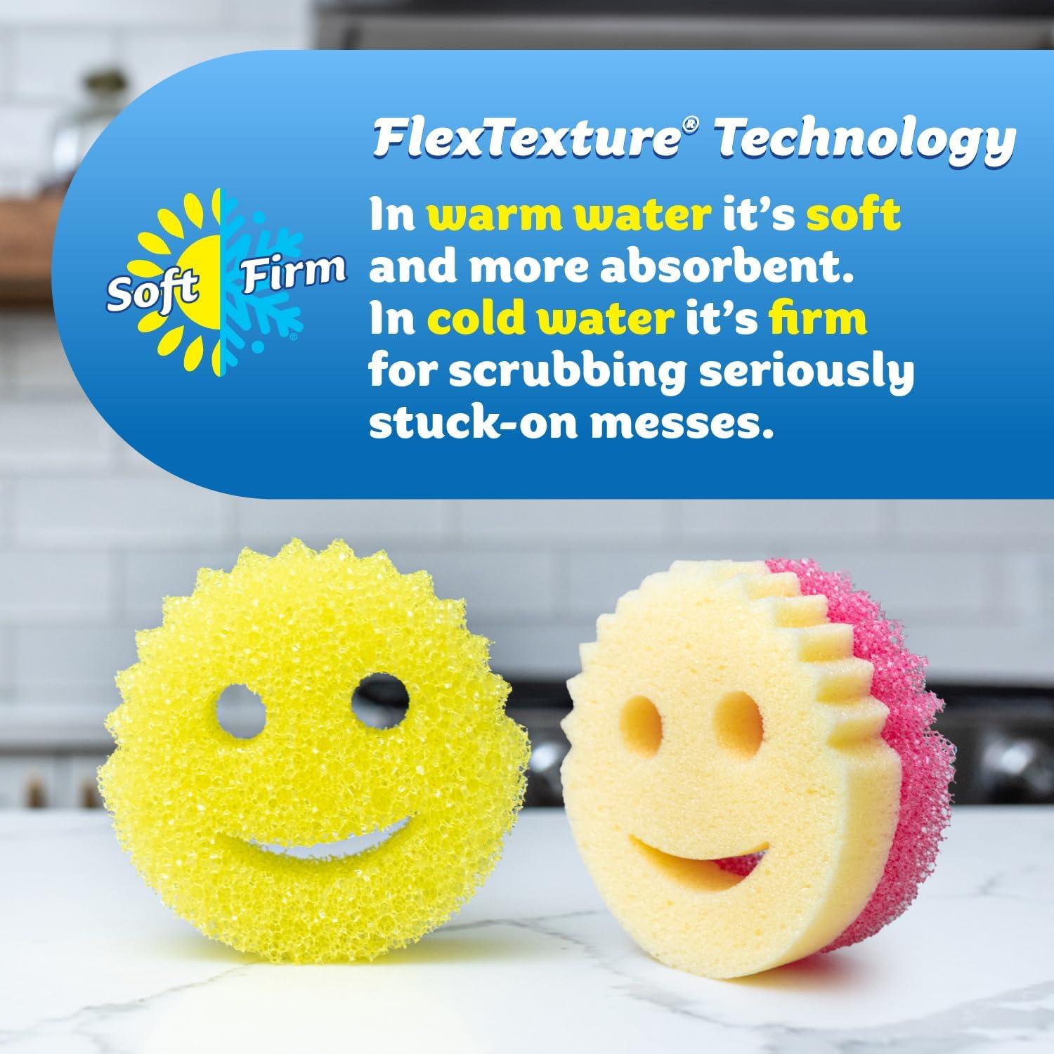 image:imageScrub Daddy 4 Scrub Daddy Sponges amp 4 Scrub Mommy Kitchen Sponges ScratchFree for Dishes amp Multipurpose Cleaning BPA Free amp Made with Polymer Foam Stain amp Odor Resistant 8 Pack8 Count Pack of 2