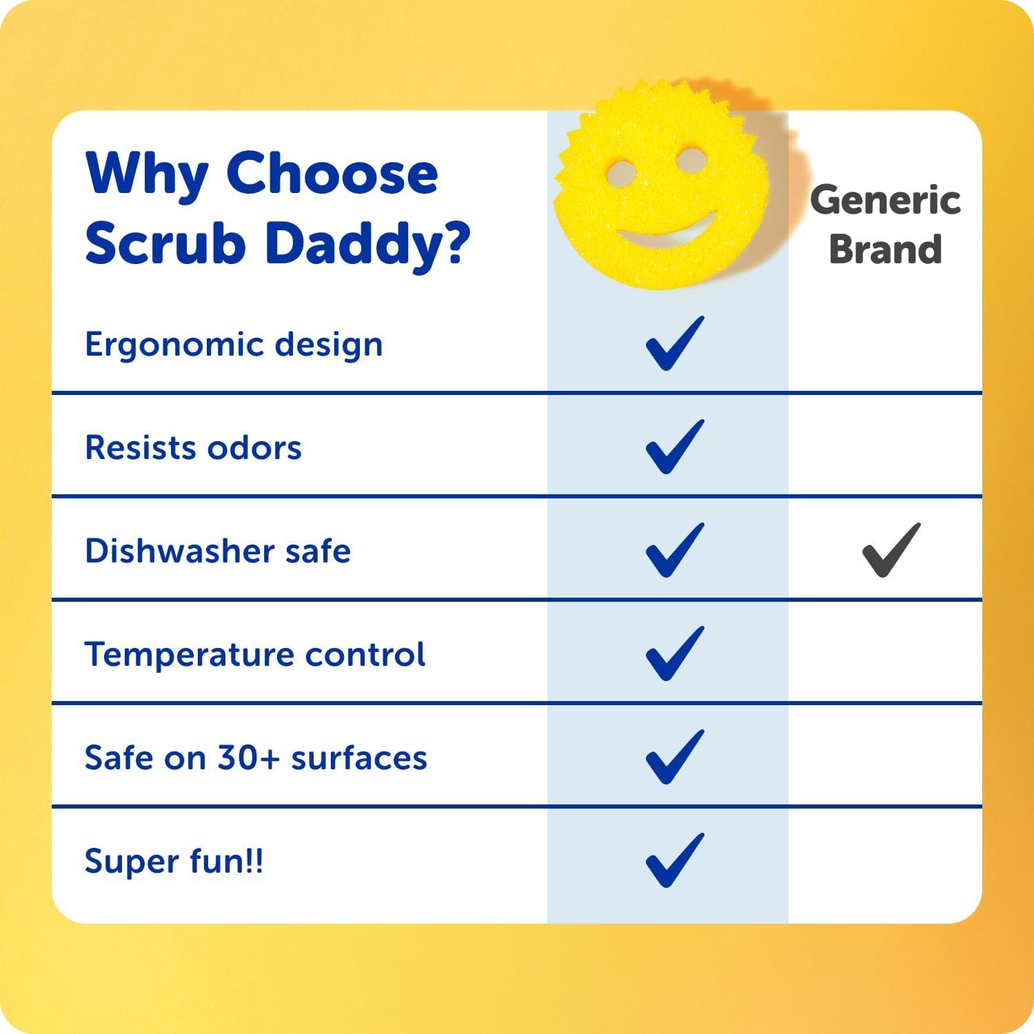 image:imageScrub Daddy 6 Kitchen Sponges amp 1 Daddy Caddy Dish Sponge Holder BPA Free amp Made with Polymer Foam Stain amp Odor Resistant ScratchFree Multipurpose ScrubbersScrub Daddy Colors 6ct Daddy Caddy