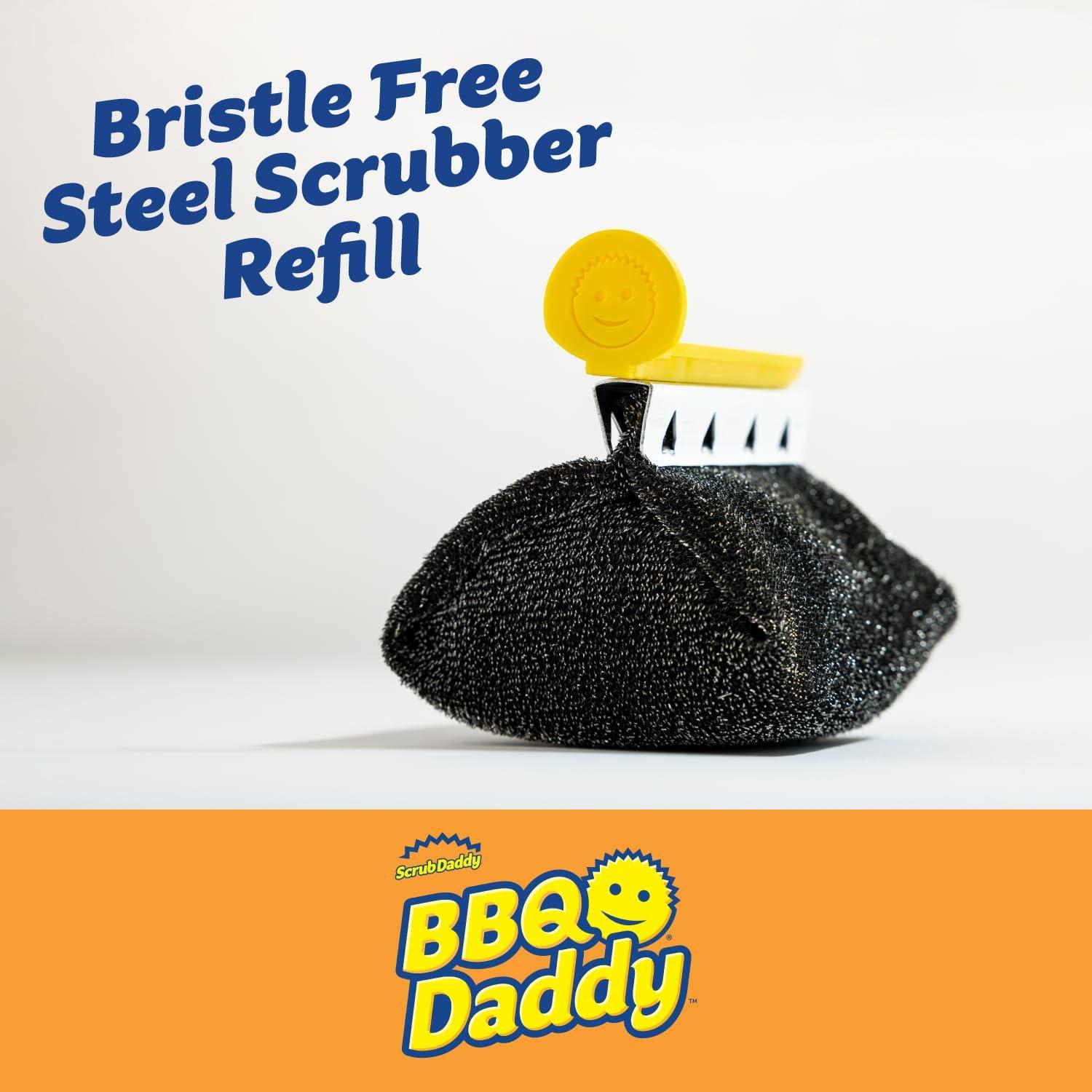 image:imageScrub Daddy BBQ Daddy Grill Brush Head Refill Bristle Free Grill Brush ArmorTec Steel Mesh Grill Cleaning Brush Attachment SteamActivated Cleaning Scrubber for Grates 1 CountBBQ Daddy Refill