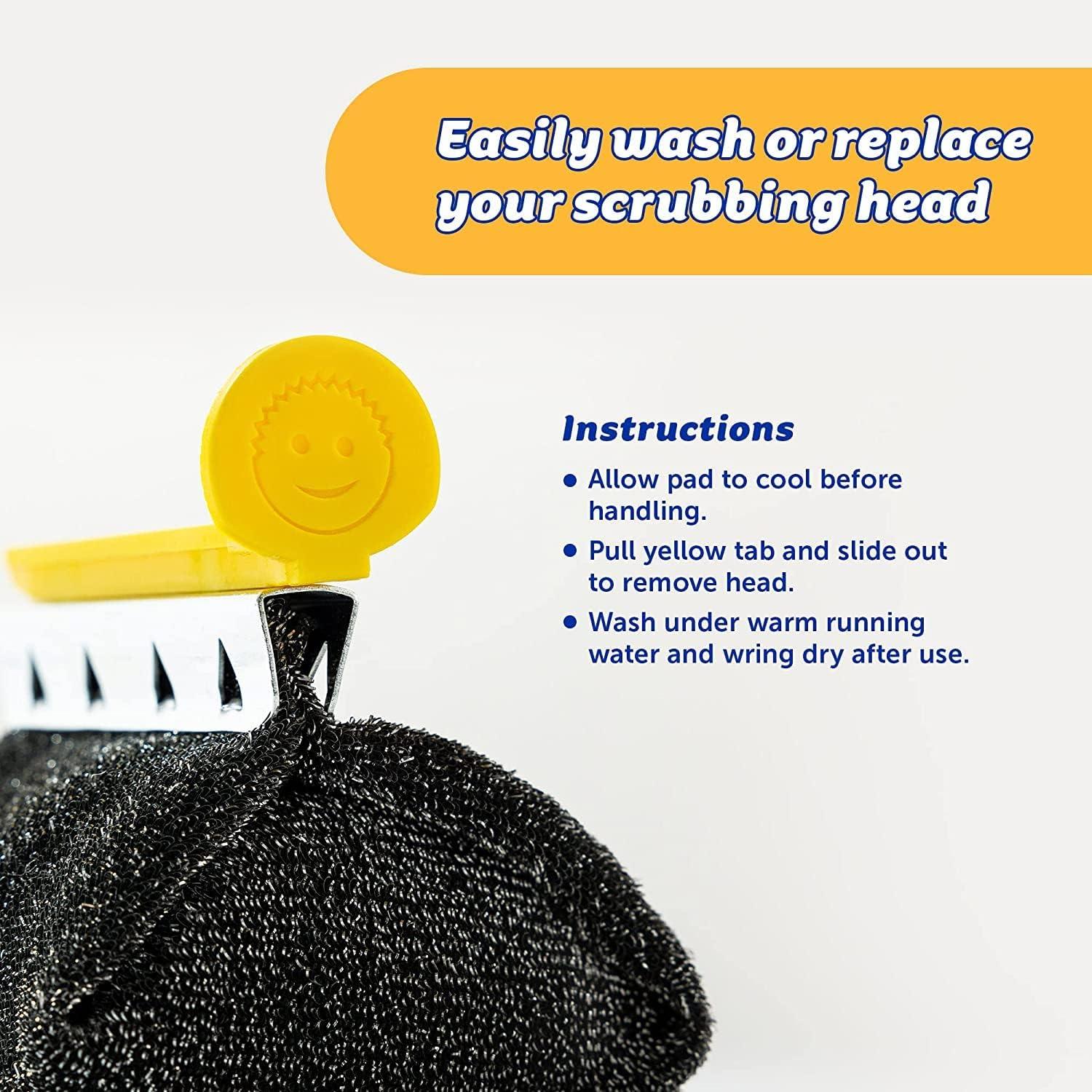 image:imageScrub Daddy BBQ Daddy Grill Brush Head Refill Bristle Free Grill Brush ArmorTec Steel Mesh Grill Cleaning Brush Attachment SteamActivated Cleaning Scrubber for Grates 1 CountBBQ Daddy Refill