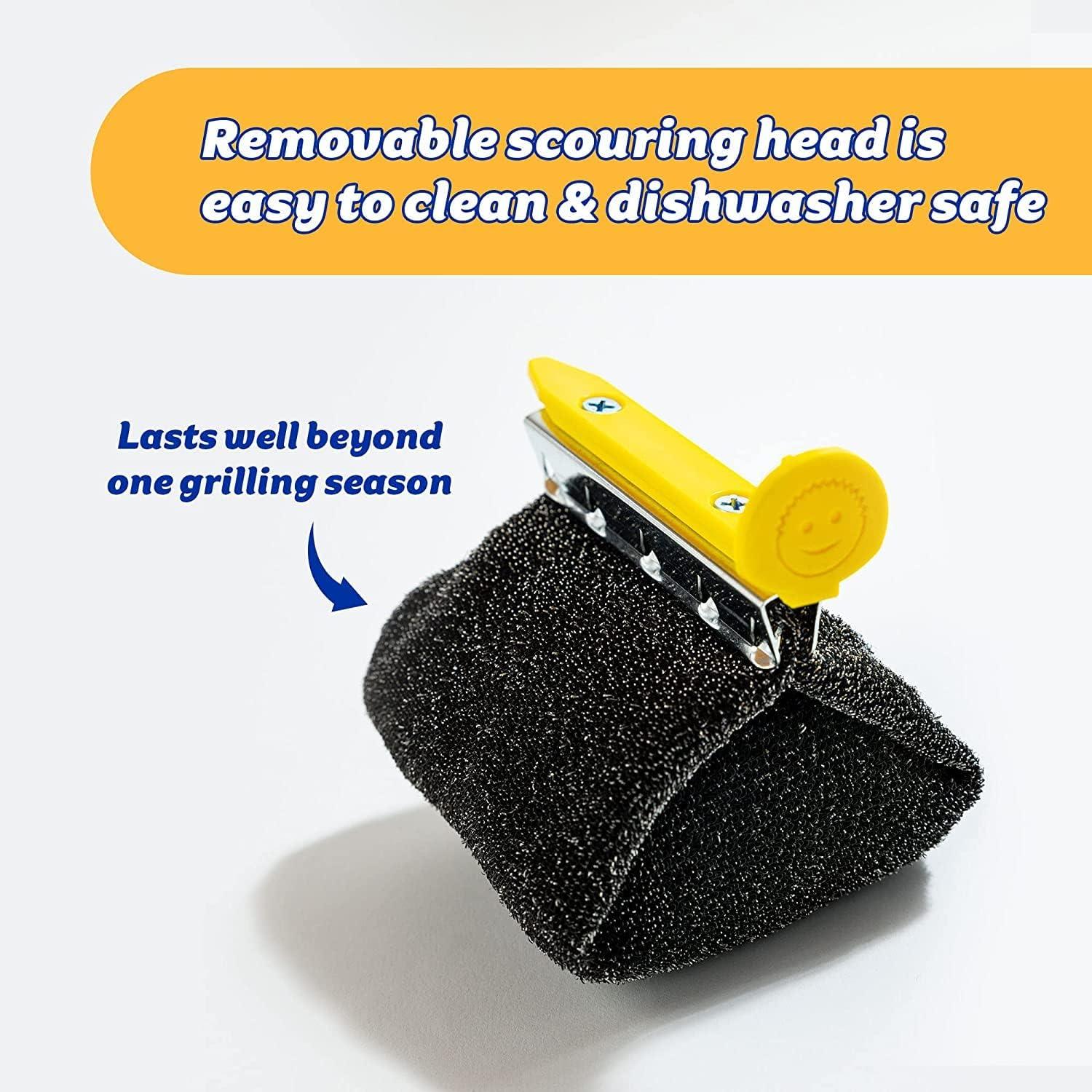 image:imageScrub Daddy BBQ Daddy Grill Brush Head Refill Bristle Free Grill Brush ArmorTec Steel Mesh Grill Cleaning Brush Attachment SteamActivated Cleaning Scrubber for Grates 1 CountBBQ Daddy Refill