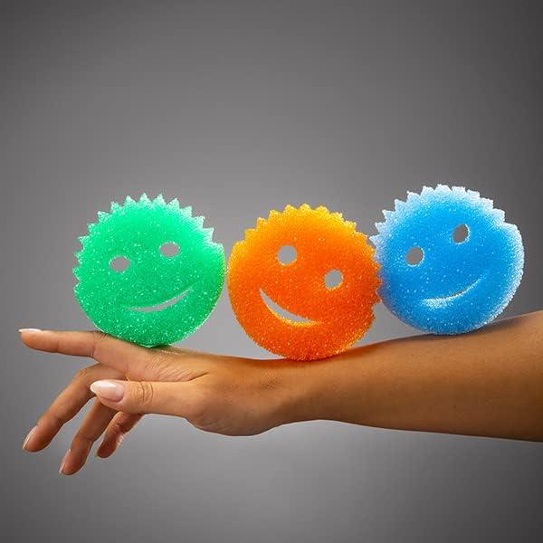 image:imageScrub Daddy Color Sponges ScratchFree Multipurpose Dish Sponges for Kitchen Bathroom amp Household Cleaning Made with BPAFree Polymer Foam 3 CountColors