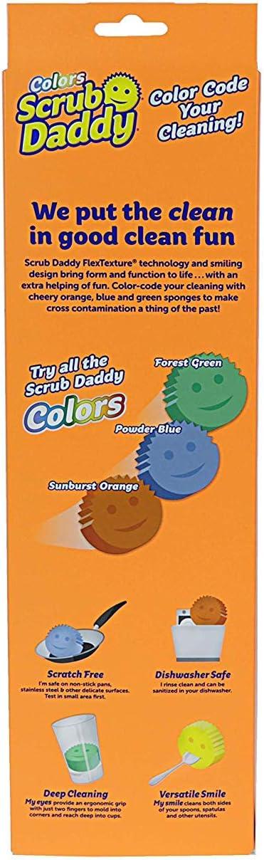image:imageScrub Daddy Color Sponges ScratchFree Multipurpose Dish Sponges for Kitchen Bathroom amp Household Cleaning Made with BPAFree Polymer Foam 3 CountColors