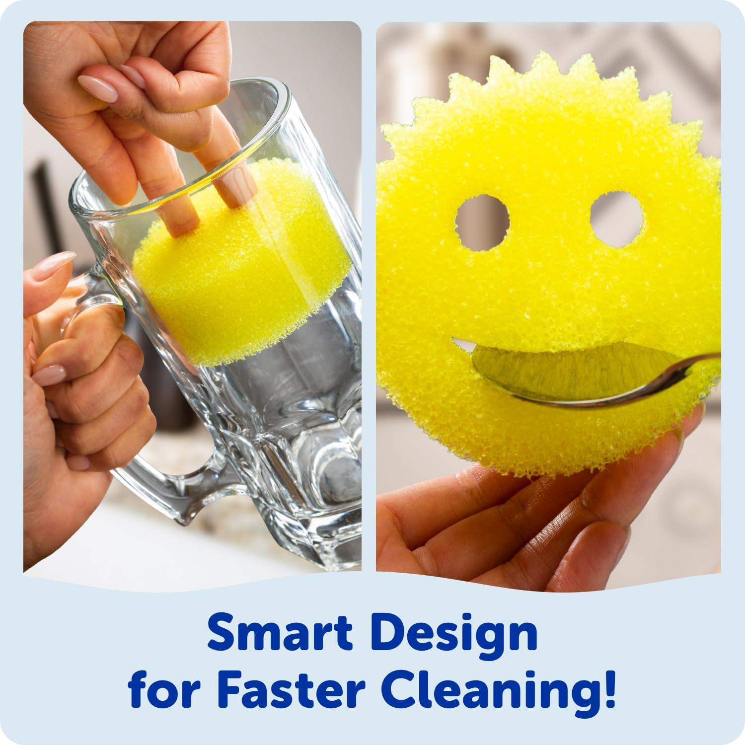image:imageScrub Daddy Color Sponges ScratchFree Multipurpose Dish Sponges for Kitchen Bathroom amp Household Cleaning Made with BPAFree Polymer Foam 3 CountExclusive Scrub Daddy Colors
