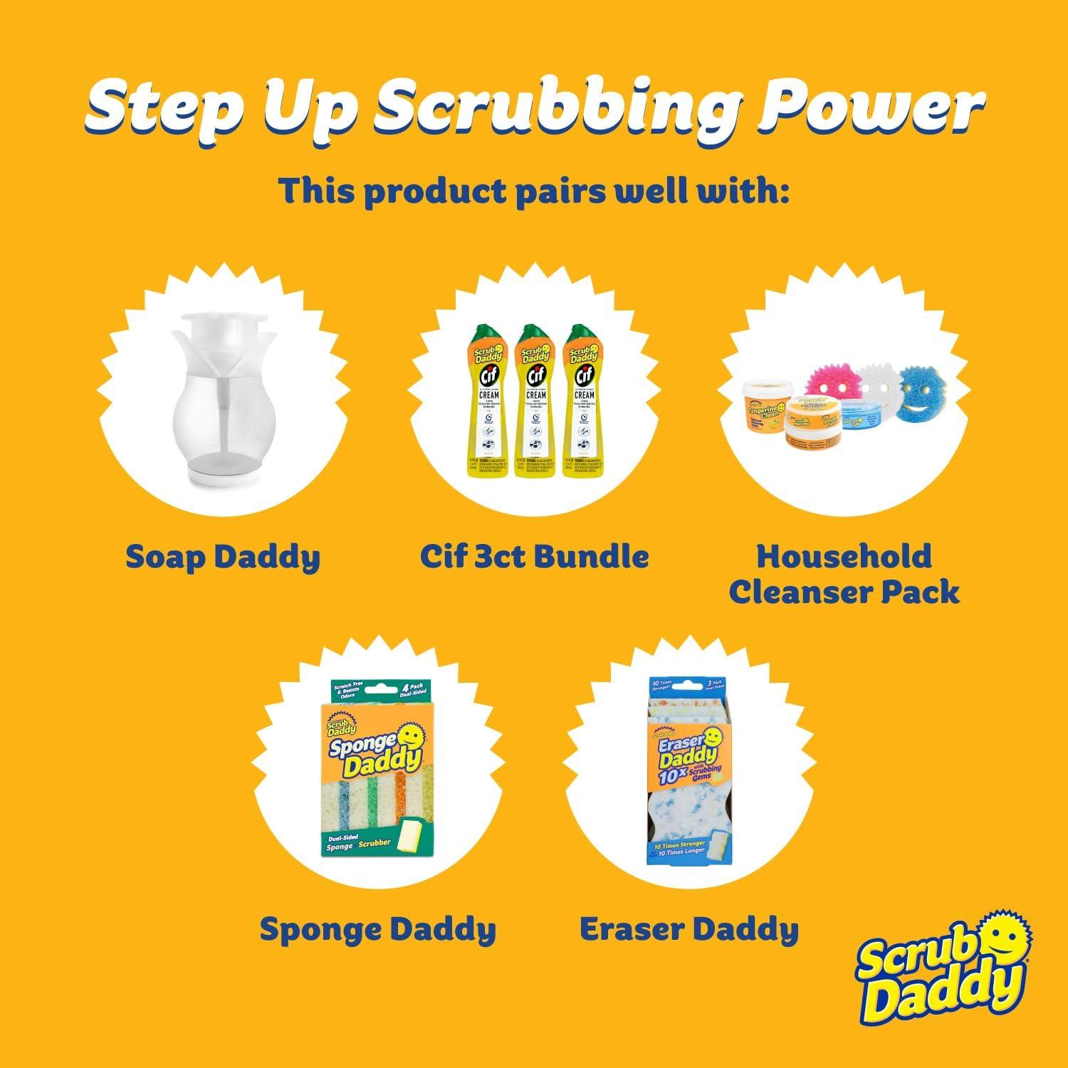 image:imageScrub Daddy Color Sponges ScratchFree Multipurpose Dish Sponges for Kitchen Bathroom amp Household Cleaning Made with BPAFree Polymer Foam 3 CountExclusive Scrub Daddy Colors