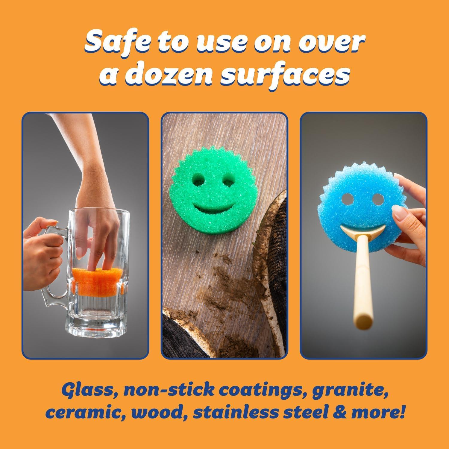 image:imageScrub Daddy Color Sponges ScratchFree Multipurpose Dish Sponges for Kitchen Bathroom amp Household Cleaning Made with BPAFree Polymer Foam 3 CountExclusive Scrub Daddy Colors
