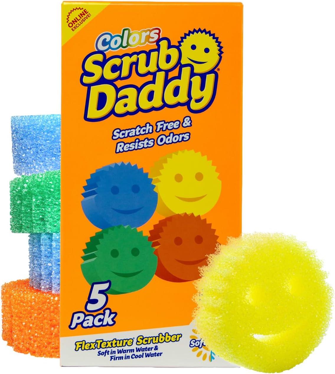 image:imageScrub Daddy Color Sponges ScratchFree Multipurpose Dish Sponges for Kitchen Bathroom amp Household Cleaning Made with BPAFree Polymer Foam 3 CountExclusive Scrub Daddy Colors