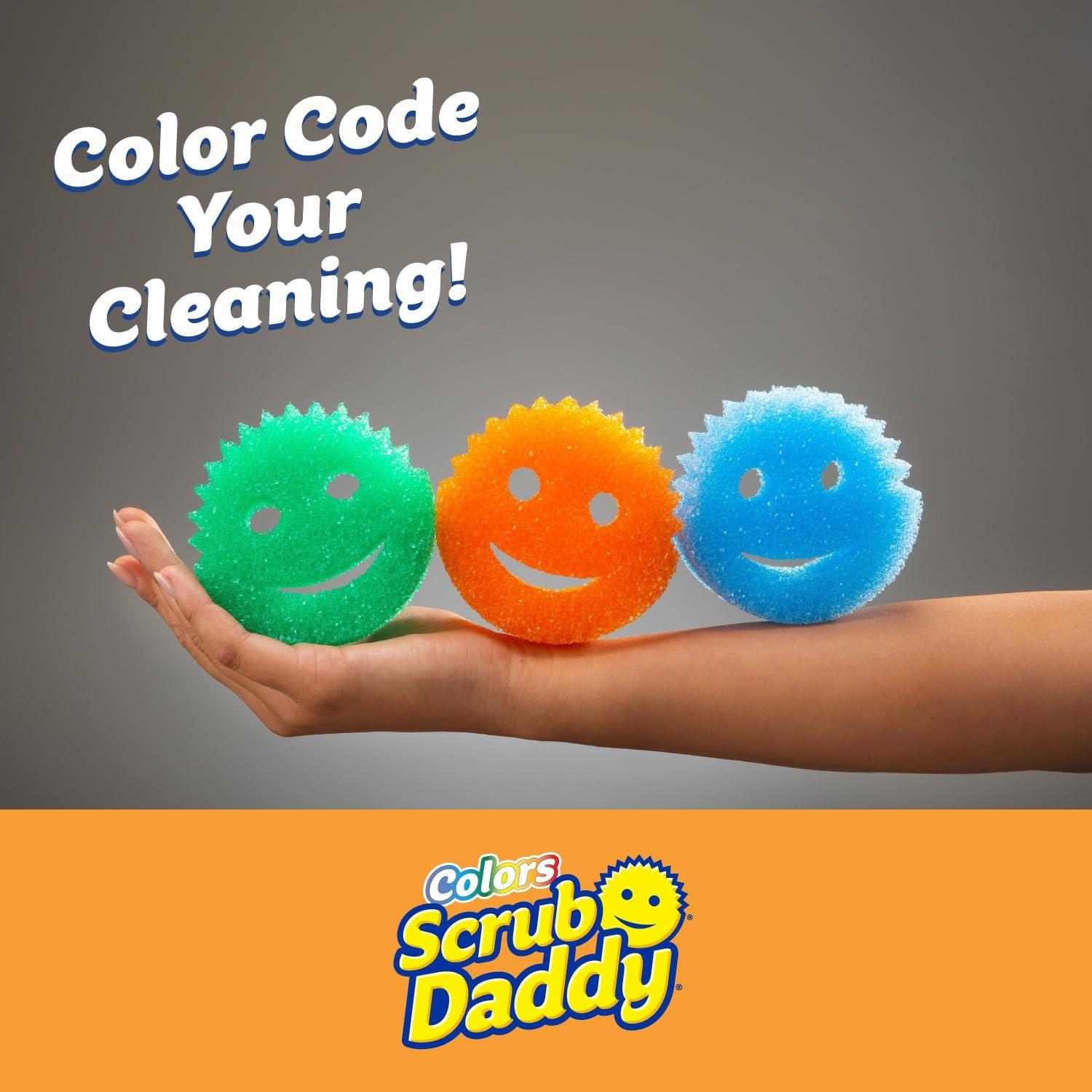 image:imageScrub Daddy Color Sponges ScratchFree Multipurpose Dish Sponges for Kitchen Bathroom amp Household Cleaning Made with BPAFree Polymer Foam 3 CountExclusive Scrub Daddy Colors