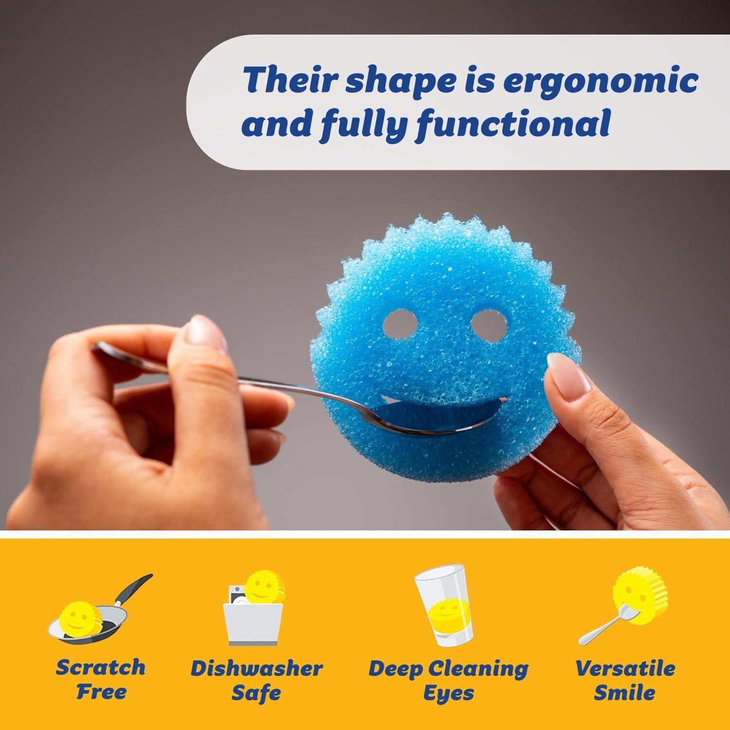 image:imageScrub Daddy Color Sponges ScratchFree Multipurpose Dish Sponges for Kitchen Bathroom amp Household Cleaning Made with BPAFree Polymer Foam 3 CountExclusive Scrub Daddy Colors