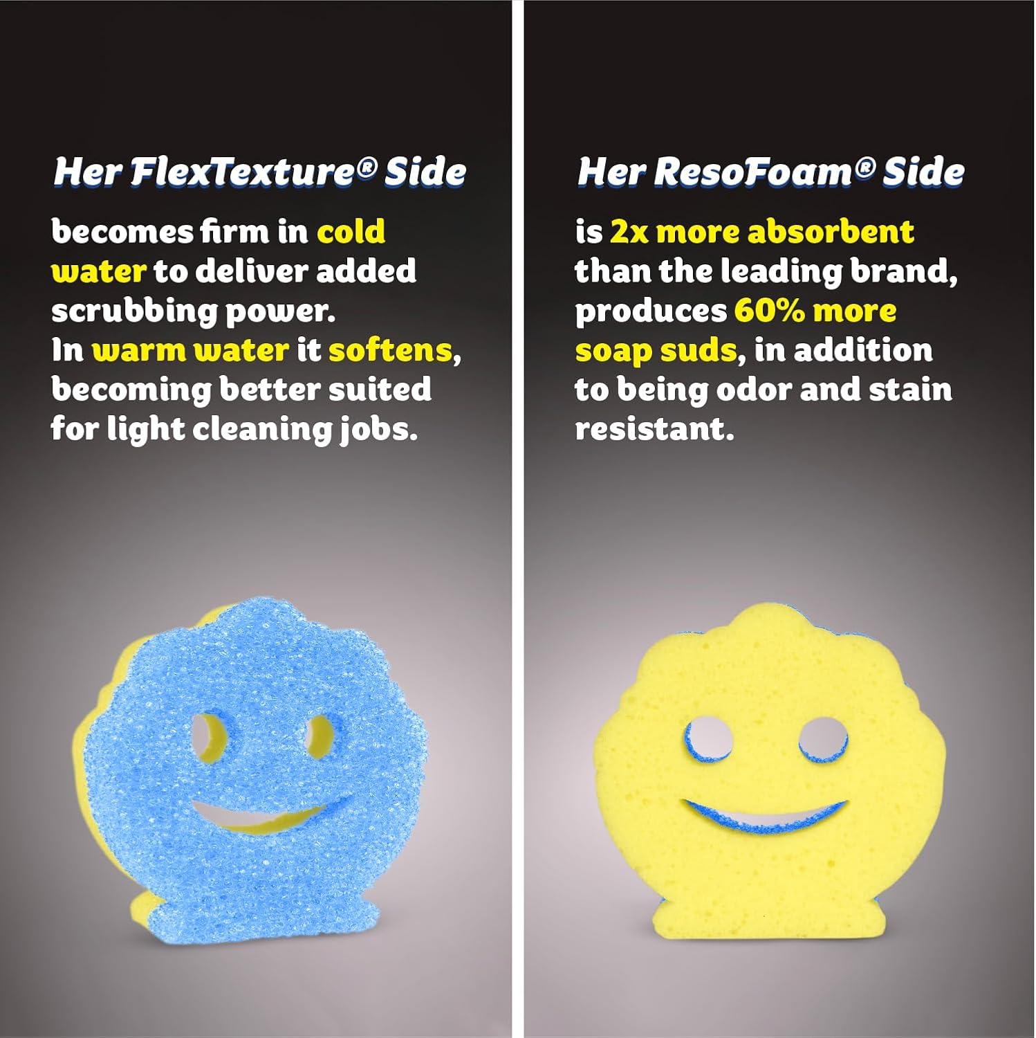 image:imageScrub Daddy Color Sponges ScratchFree Multipurpose Dish Sponges for Kitchen Bathroom amp Household Cleaning Made with BPAFree Polymer Foam 3 CountMulticolor Scrub Mommy Summer