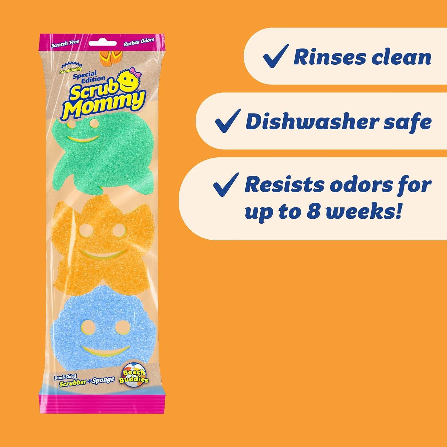 image:imageScrub Daddy Color Sponges ScratchFree Multipurpose Dish Sponges for Kitchen Bathroom amp Household Cleaning Made with BPAFree Polymer Foam 3 CountMulticolor Scrub Mommy Summer