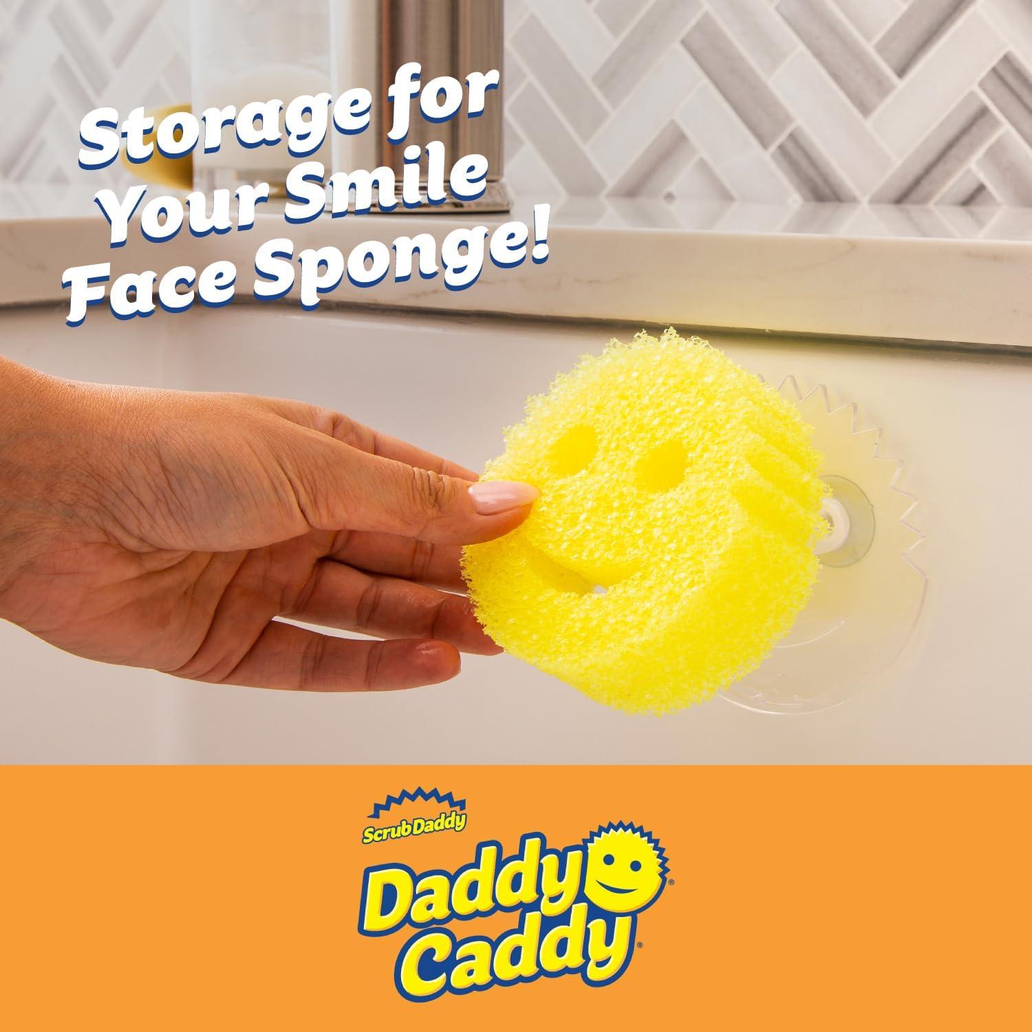 image:imageScrub Daddy Colors 3ct Daddy Caddy ScratchFree Multipurpose Dish Sponge Sponge Holder BPA Free amp Made with Polymer Foam Stain amp Odor Resistant Kitchen Sponge