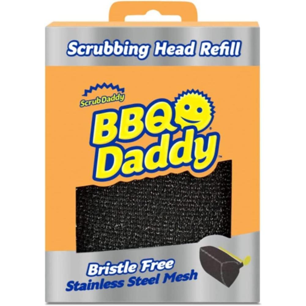 image:imageScrub Daddy BBQ Daddy Grill Brush Head Refill Bristle Free Grill Brush ArmorTec Steel Mesh Grill Cleaning Brush Attachment SteamActivated Cleaning Scrubber for Grates 1 CountBBQ Daddy Refill