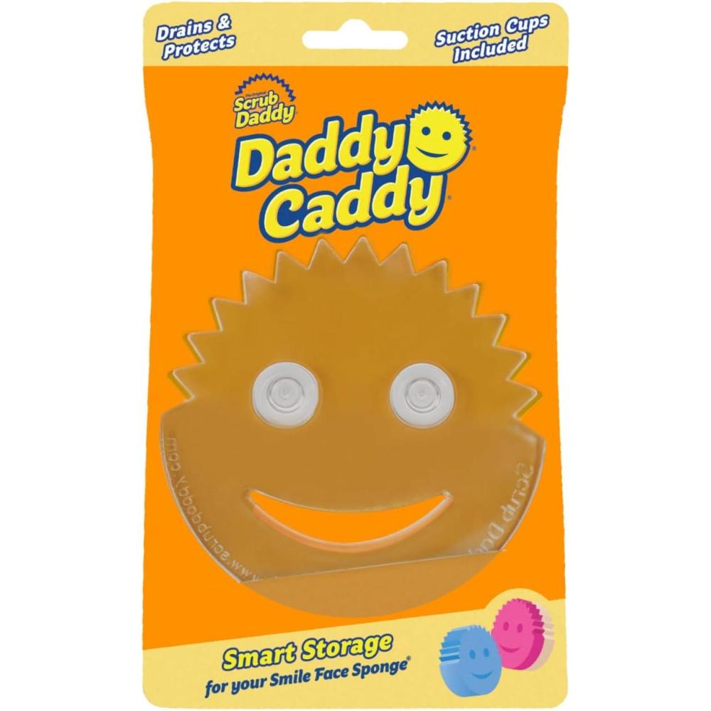 image:imageScrub Daddy Sponge Holder Daddy Caddy Sponge Holder for Kitchen Sink Sponge Caddy and Kitchen Organizer with Suction Cups Self Draining amp Dishwasher Safe 1 Count1 Count Pack of 1