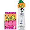 image:imageScrub Daddy Scrub Mommy Daddy Caddy  Cif All Purpose Cleaner  ScratchFree DualSided Kitchen  Bathroom Scrubber  Multipurpose Cleaning Cream  Cleaning Supplies Kit for Multiple SurfacesCif All Purpose Cleaner  Sponge