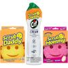 image:imageScrub Daddy Sponges  Scrub Mommy  Cif All Purpose Cleaner Original  Non Scratch Sponges for Kitchen  Bathroom  Scrubber and Multipurpose Cleaner Cream  Cleaning Supplies Kit