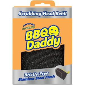 Scrub Daddy BBQ Daddy Grill Brush Head Refill – Bristle Free Grill Brush ArmorTec Steel Mesh Grill Cleaning Brush Attachment – Steam-Activated Cleaning Scrubber for Grates (1 Count)(BBQ Daddy Refill)