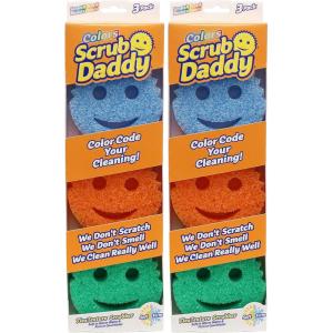 Scrub Daddy Color Sponges – Scratch-Free Multipurpose Dish Sponges for Kitchen, Bathroom & Household Cleaning – Made with BPA-Free Polymer Foam (3 Count)(Colors)