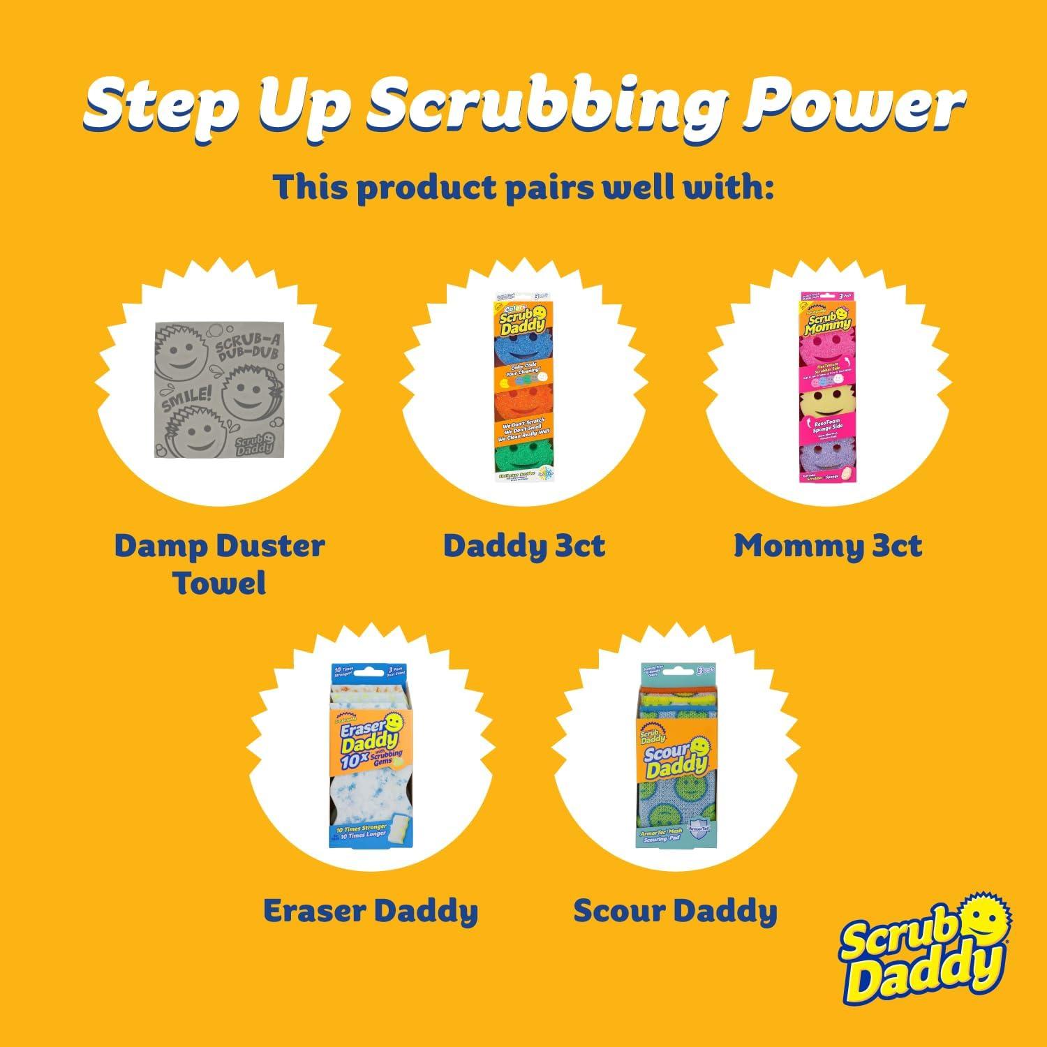 image:imageScrub Daddy Damp Duster Dusting Sponges 8 Count Dust Remover for Household Cleaning Duster for Vents Railings amp Blinds Reusable Baseboard Cleaner
