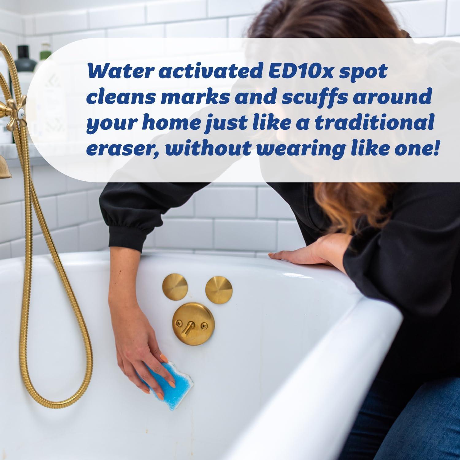 image:imageScrub Daddy Eraser Sponge 10x More Durable Than Traditional Erasers with Scrubbing Gems Removes Dirt Scuffs amp Stains Water Activated Sponge Eraser 2 PackEraser Daddy