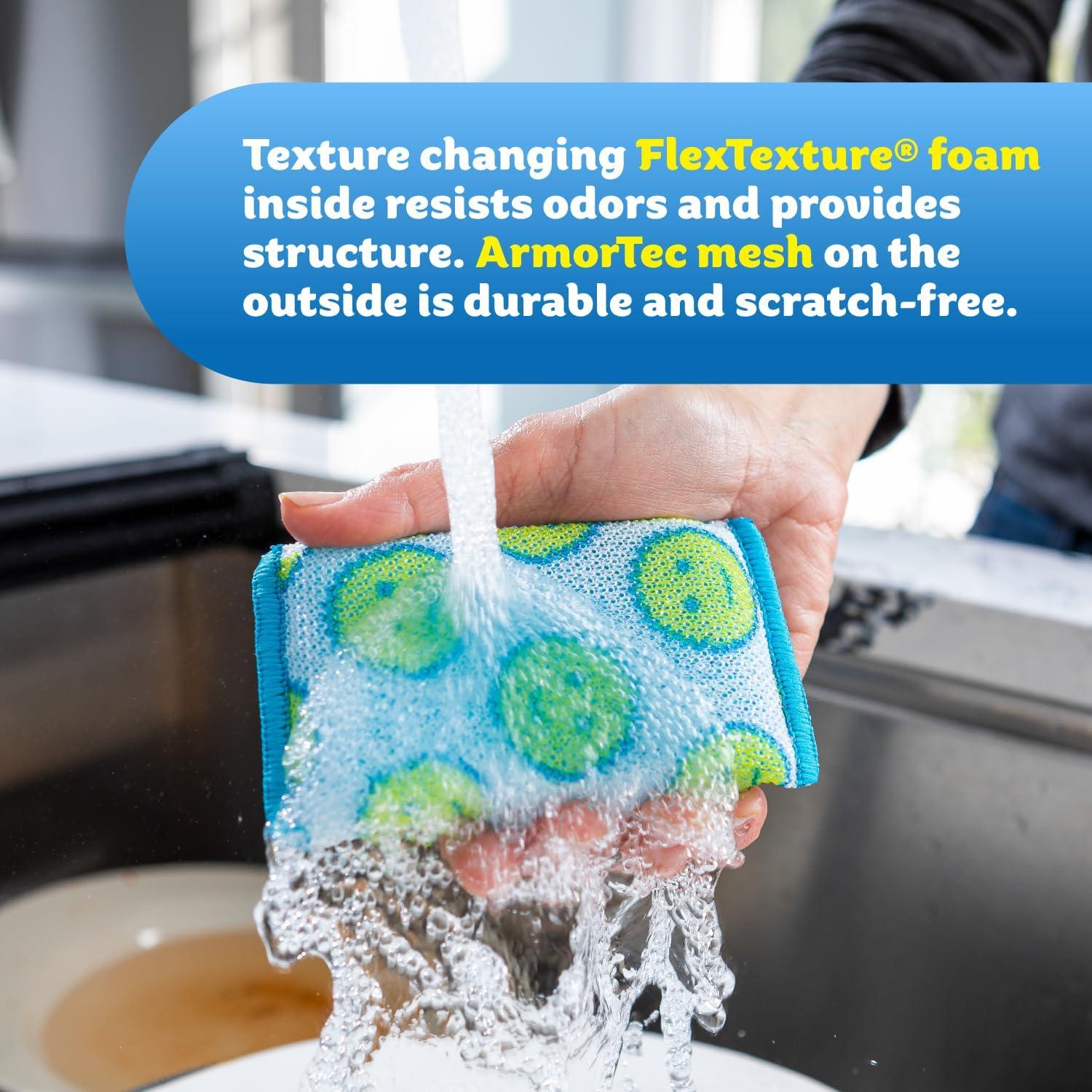 image:imageScrub Daddy Extra Large Sponge Daddy Bulk Kitchen Sponges for Cleaning Different Rooms amp Surfaces DualSided Dish Scrubber with FlexTexture Foam 18 CountScour Daddy