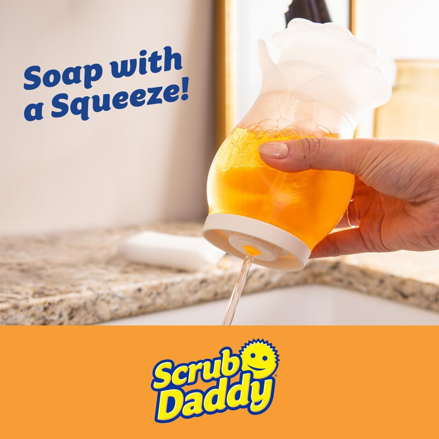 image:imageScrub Daddy Soap Daddy DualSided Liquid Dish Soap Dispenser for Kitchen Sink Bathroom Cleanup Refillable Easy to Use Countertop Essential Use with Dish or Hand Soap 1 Count 6 Pack