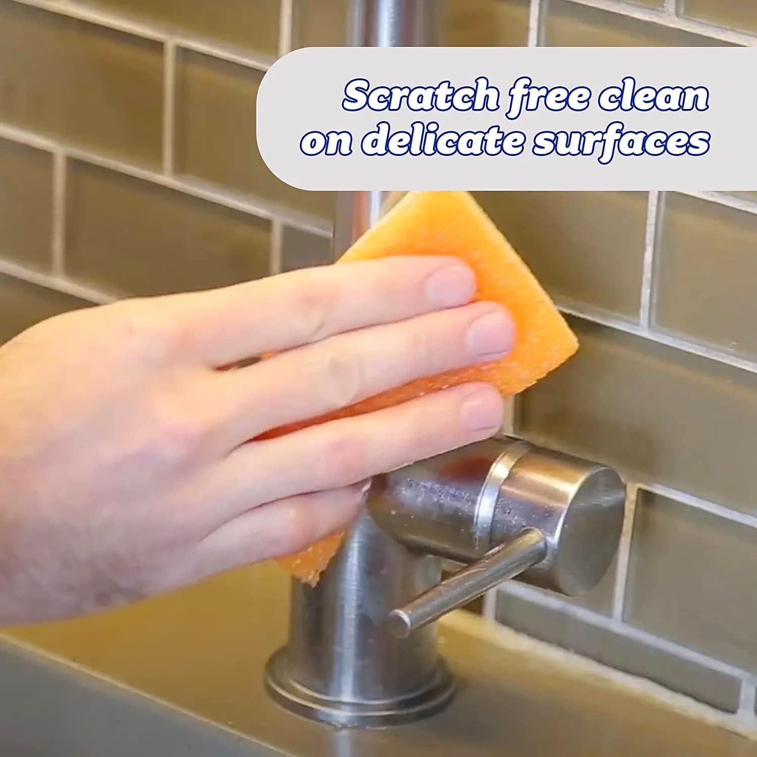 image:imageScrub Daddy Sponge Daddy ScratchFree Multipurpose Kitchen amp Dish Sponge BPA Free amp Made with Polymer Foam Stain amp Odor Resistant 4 CountSponge Daddy
