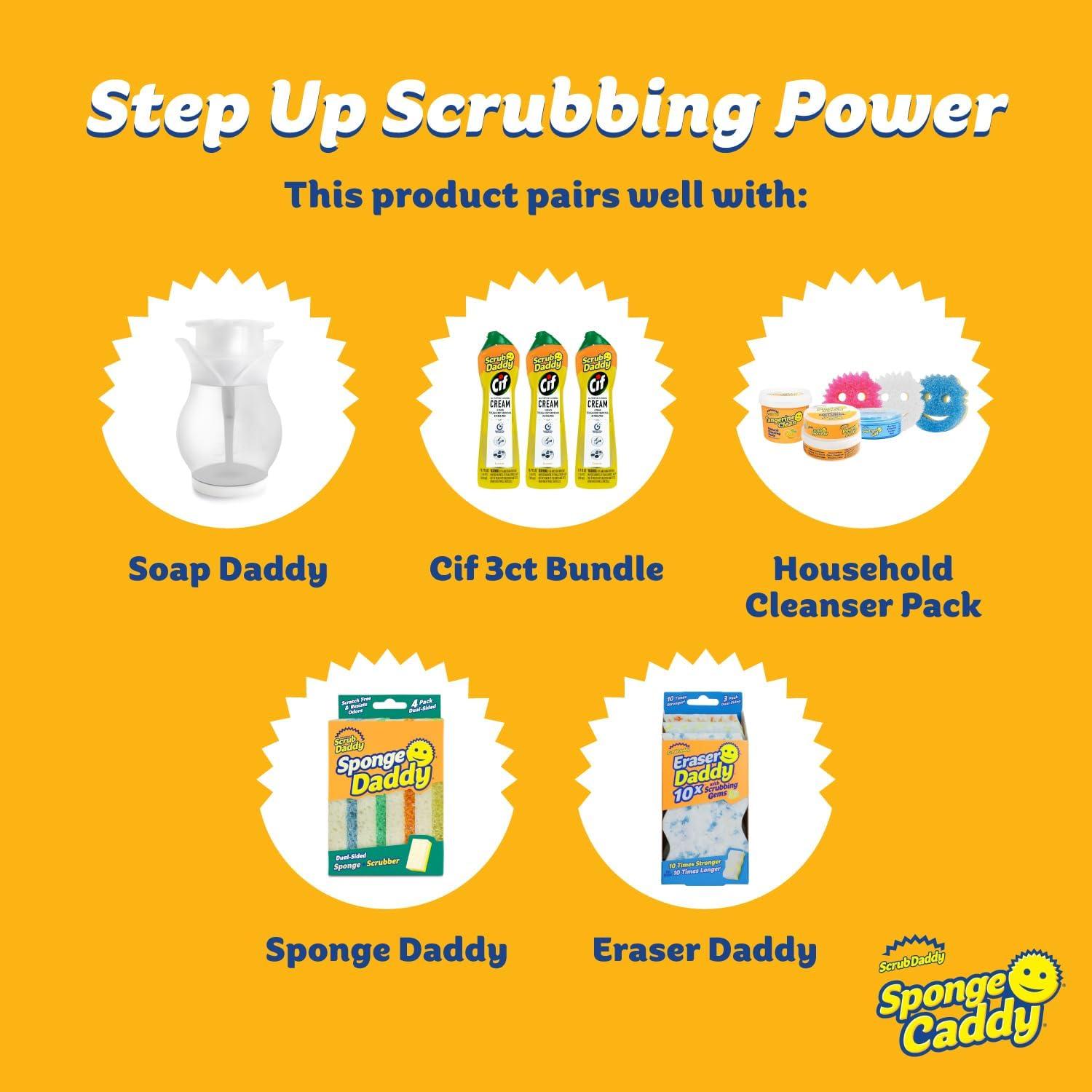 image:imageScrub Daddy Sponge Holder Sponge Caddy for Kitchen Organization SelfDraining amp Dishwasher Safe with Universal Suction 1 Count1