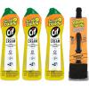 image:imageScrub Daddy  Cif Bundle  Includes 3 Cif Cream All Purpose Cleaner Lemon Scent and BBQ Daddy BristleFree Grill Brush 4 Count Set