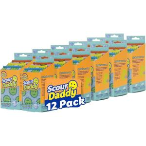 Scrub Daddy Extra Large Sponge Daddy – Bulk Kitchen Sponges for Cleaning Different Rooms & Surfaces – Dual-Sided Dish Scrubber with FlexTexture Foam (18 Count)(Scour Daddy)