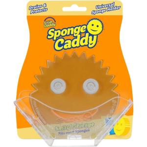 Scrub Daddy Sponge Holder – Sponge Caddy for Kitchen Organization – Self-Draining & Dishwasher Safe with Universal Suction (1 Count)(1)