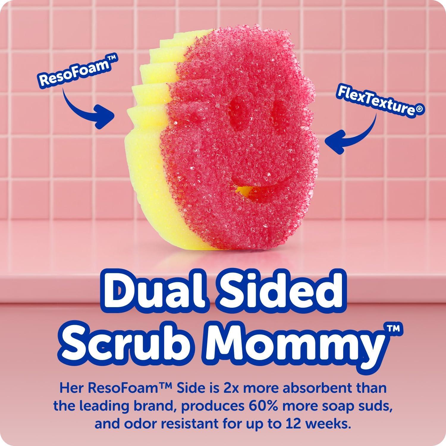 image:imageScrub Daddy Scrub Mommy Kitchen Sponges for Dishes amp Wiping Spills DualSided Dish Scrubber Sponge for Cleaning MultiColored Bulk Pack Stain amp Odor Resistant 5 Count7 Count Pack of 1