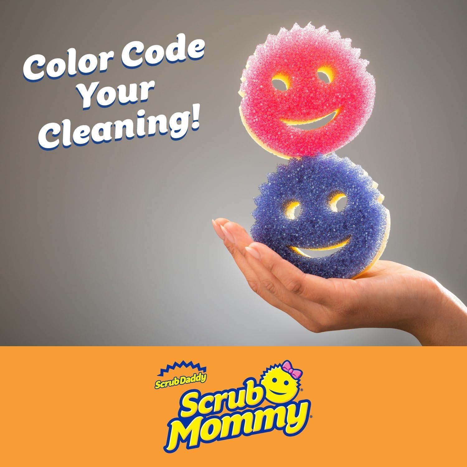 image:imageScrub Daddy Scrub Mommy Kitchen Sponges for Dishes amp Wiping Spills DualSided Dish Scrubber Sponge for Cleaning MultiColored Bulk Pack Stain amp Odor Resistant 5 Count5 Count Pack of 2